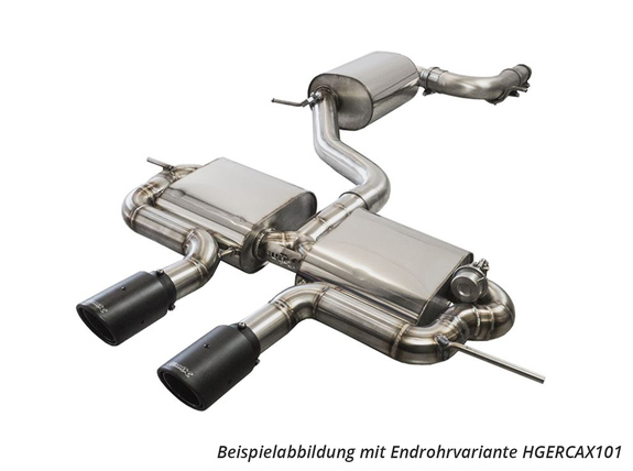 EGO-X Edelstahl Sportauspuff-Komplettanlage ab Kat mit Klappensteuerung mittig Ø76mm VW Scirocco 2.0l TSI + R im R32-Look (Typ 13) inkl. Endrohrsatz nach Wahl: HGBXAGAVAG17RR-ARANL EGO-X Edelstahl Sportauspuff-Komplettanlage ab Kat mit Klappensteuerung mittig Ø76mm VW Scirocco 2.0l TSI + R im R32-Look (Typ 13) inkl. Endrohrsatz nach Wahl: HGBXAGAVAG17RR-ARANL