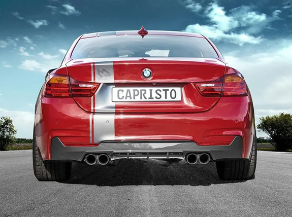 Capristo Heckeinsatz unlackiert für Doppelendrohr links/rechts BMW 4er 428i 435i F32 Coupe F33 Cabrio u. F36 Gran Coupe: 02BM02110001