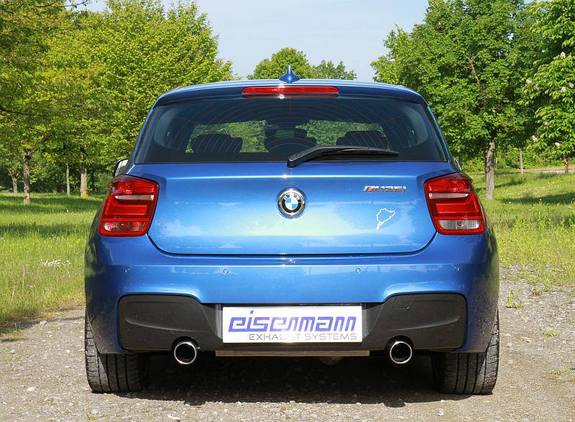 Eisenmann Edelstahl Duplex Sportauspuff BMW 1er F20 M135i je 90mm rund eingerollt abgeschrägt: B5432.00902