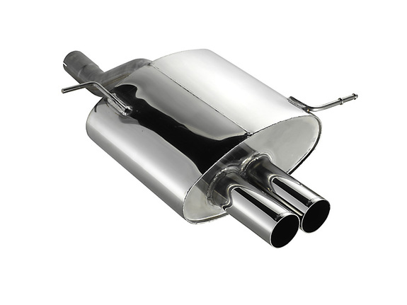 Eisenmann Edelstahl Sportauspuff RACE-Version BMW 3er E36 Compact 323ti ab Bj.00 2x70mm rund scharf gerade: B5309.20700
