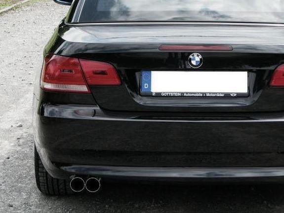 Eisenmann Edelstahl Sportauspuff BMW 3er E92 E93 Coupe & Cabrio 320i mit Flansch 2x70mm rund scharf gerade: B5333.00702