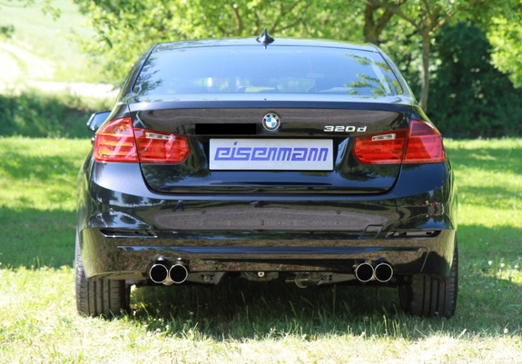 Eisenmann Edelstahl Duplex Sportauspuff RACE-Version BMW 3er F30 F31Limousine u. Touring 328i je 2x76mm rund scharf gerade: B5428.20764#1
