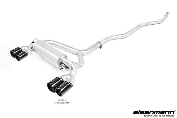 Eisenmann Edelstahl Duplex Sportauspuff-Komplettanlage ab Kat BMW M2 F87 je 2x90mm rund aus Carbon: B5452.00904.C
