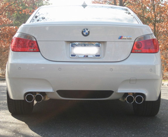 Eisenmann Edelstahl Duplex Sportauspuff RACE-Version BMW 5er E60 M5 Limousine inkl. LCI je 2x83mm rund eingerollt gerade: B5258.20831