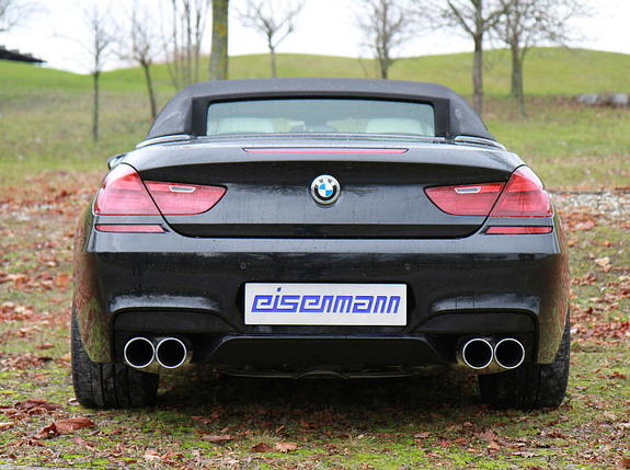 Eisenmann Edelstahl Duplex Sportauspuff RACE-Version BMW 6er M6 F12 F13 F06 Coupe Cabrio und Grand Coupe je 2x102mm rund eingerollt gerade: B5431.21024