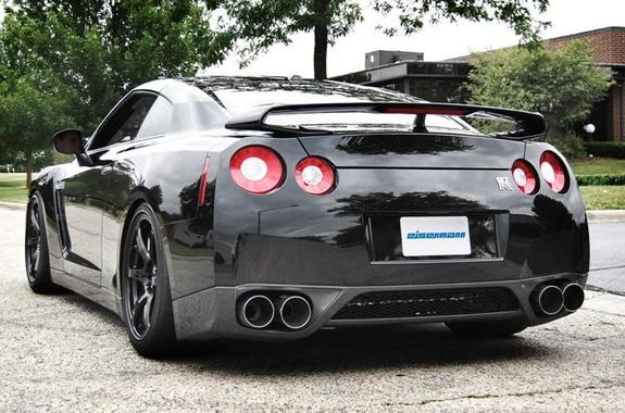 Eisenmann Edelstahl Duplex Sportauspuff RACE-Version Nissan GTR Skyline je 2x120mm rund scharf abgeschrägt doppelwandig