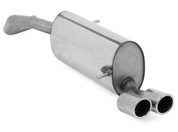 Fox Edelstahl Sportauspuff Audi A1 1.4l 2x80mm rund eingerollt abgeschrägt: AU140051-130