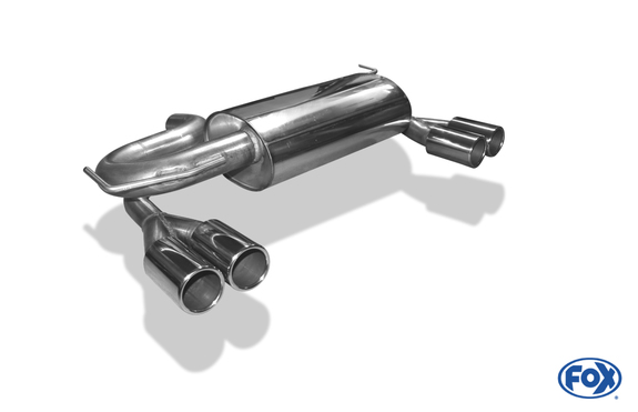 Fox Edelstahl Duplex Sportauspuff Audi A3 8L quattro 2x76mm rund eingerollt gerade: AU050115-048