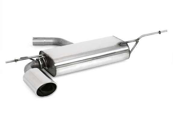 Fox Edelstahl Sportauspuff Ø70mm Audi A3 8P Cabrio 1.4 TFSI 129x106mm oval eingerollt abgeschrägt: AU051237-349