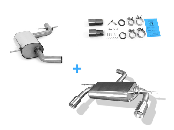 Fox Edelstahl Duplex Sportauspuff Komplettanlage Ab Kat Audi A3 8p Je