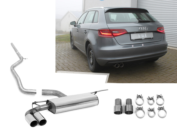 Fox Edelstahl Racing Sportauspuffanlage Ab Kat Audi A3 8v Sportback 1 4