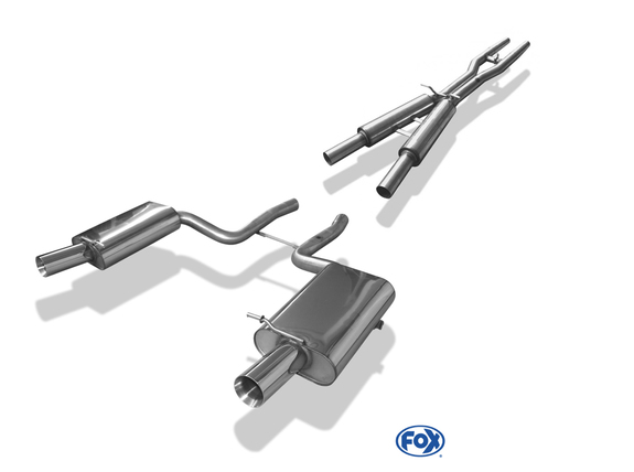 Fox Edelstahl Duplex Sportauspuff Komplettanlage Ab Kat Audi A4 B7 3 2l