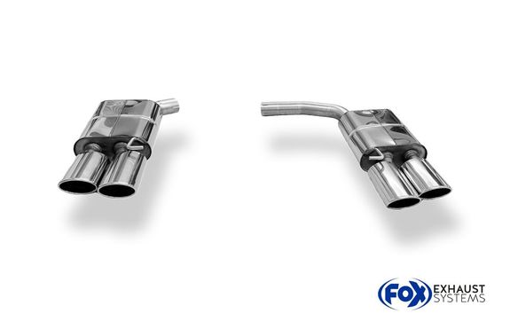 Fox Edelstahl Duplex Sportauspuff Audi A5 quattro B8 Coupe V6 TDI je 2x115x85mm oval eingerollt abgeschrägt: AU120024-348#2