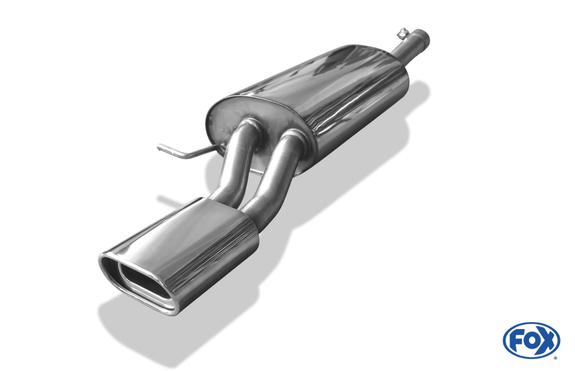 Fox Edelstahl Sportauspuff Audi A6 4B Typ C5 Limousine u. Avant ohne Stoßstangenausschnitt 135x80mm flachoval: AU071012-593