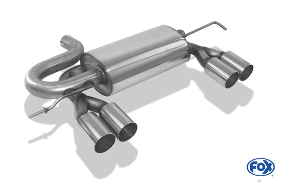 Fox Edelstahl Duplex Sportauspuff Audi S3 8L 2x80mm rund scharf gerade: AU050085-010