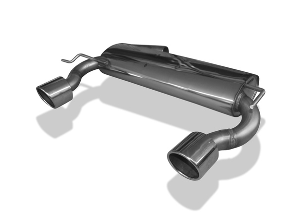 Fox Edelstahl Duplex Sportauspuff Audi TT 8N 3.2l quattro je 100mm rund eingerollt abgeschrägt: AU090033-133