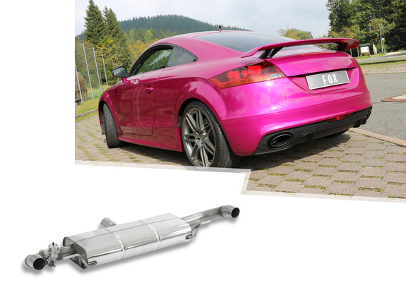 FOX Edelstahl Duplex Sportauspuff inkl. Klappensteuerung Audi TT RS Typ 8J für originalen Endrohrausgang