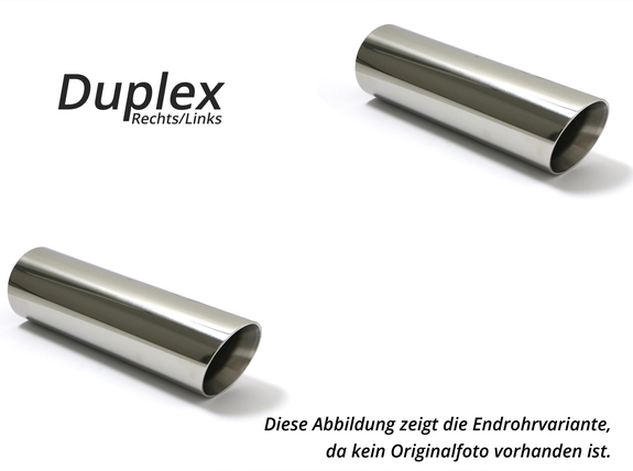 FOX Edelstahl Duplex Racing-Komplettanlage ab Kat BMW F30 F31 330i xDrive je 100mm rund doppelwandig abgeschrägt: BM024085-293ANLR