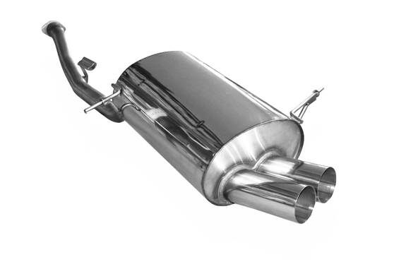 Fox Edelstahl Sportauspuff BMW 3er E36 316Ti Compact 2x76mm rund scharf gerade: BM021152-008