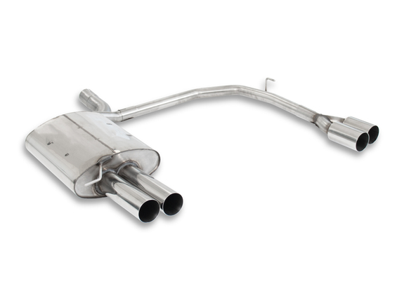 Fox Edelstahl Duplex Sportauspuff BMW 5er E60 E61 520i 523i 525i 530i für M5-Heck je 2x80mm rund scharf gerade: BM032044-010