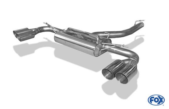 Fox Edelstahl Duplex Sportauspuff BMW X3 F25 18d 20d 30d 2x90mm rund scharf abgeschrägt: BM101005-092