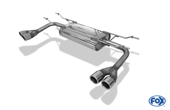 FOX Edelstahl Duplex Sportauspuff Fiat 124 Spider je 2x70mm rund eingerollt abgeschrägt: FI160005-126