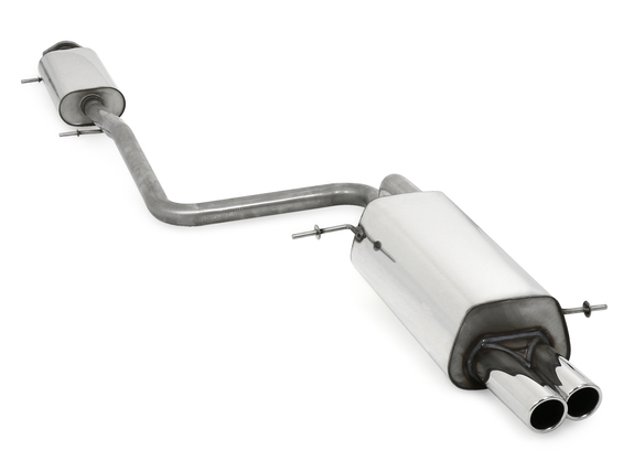 Fox Edelstahl Komplettanlage ab Kat Ford Fiesta MK7 JA8 inkl. Sport 1.4l ab 2008 2x70mm rund eingerollt abgeschrägt: FO013031-126ANL