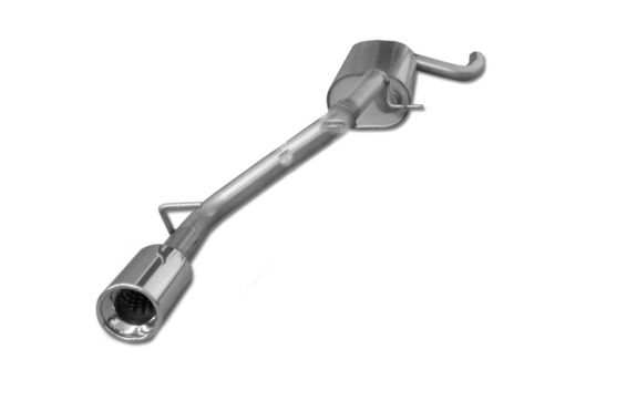 Fox Edelstahl Sportauspuff Ford Focus 3 Fließheck 1.6 TDCi 1x90mm rund eingerollt gerade mit Absorber: FO032031-071