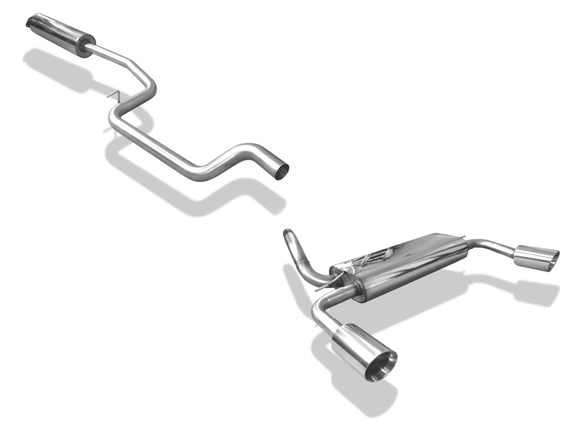 FOX Edelstahl Duplex Sportauspuffanlage ab Kat Ford Focus 3 Turnier 1.5/1.6l EcoBoost je 100mm rund doppelwandig abgeschrägt: FO032065-293ANL