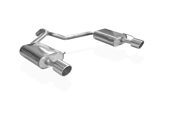 Fox Edelstahl Duplex Sportauspuff Ford Mondeo MK4 Stufenheck ab 2007 für Titanium Heck je 100mm rund eingerollt abgeschrägt: FO042103-133
