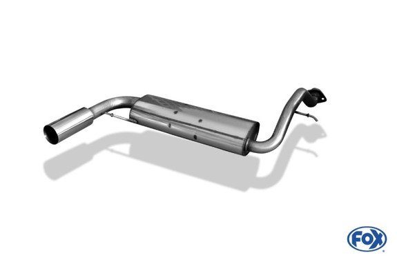 Fox Edelstahl Sportauspuff Honda Civic 3 u. CRX 2 1x90mm rund scharf gerade: HO144005-011