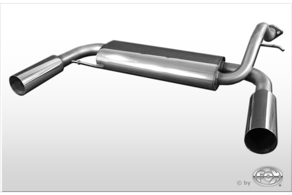 Fox Edelstahl Duplex Sportauspuff Honda Civic 5 u. 6 Typ EG EK 1x90mm rund scharf gerade: HO145025-011