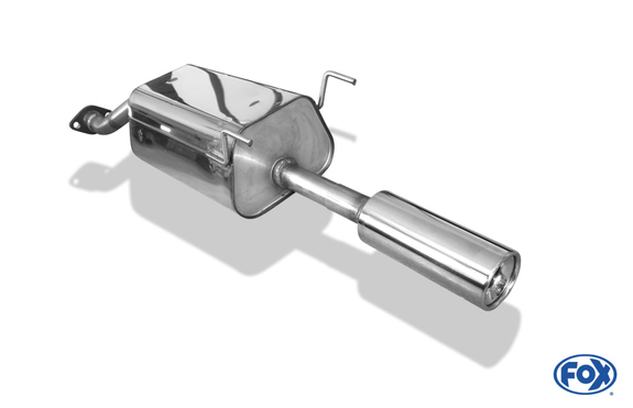 Fox Edelstahl Sportauspuff Honda Civic 7 Coupe Typ EM 1x90mm rund eingerollt gerade mit Absorber: HO147011-071