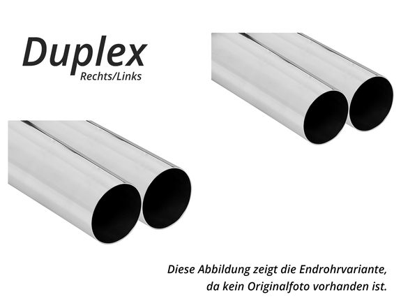 Fox Edelstahl Duplex Sportauspuff-Komplettanlage ab Kat Honda Prelude 4 Typ BB1 BB2 BB3 Bj.92-96 2x90mm rund scharf gerade: HO081015-012ANL