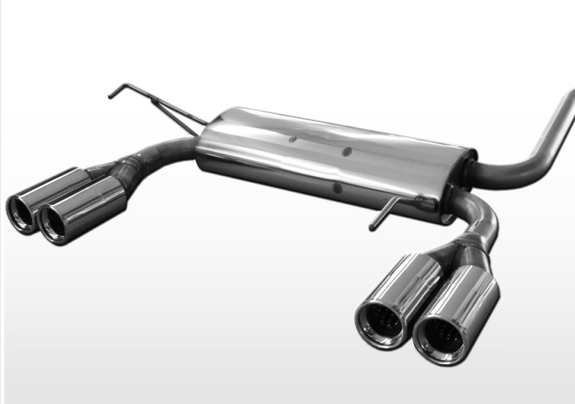 Fox Edelstahl Duplex Sportauspuff-Komplettanlage ab Kat Honda Prelude 4 Typ BB1 BB2 BB3 Bj.92-96 2x80mm rund eingerollt gerade mit Absorber: HO081015-070ANL