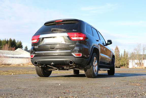 FOX Edelstahl Duplex Sportauspuff Jeep Grand Cherokee WK2 3.0 CRD je 129x106mm oval eingerollt abgeschrägt: JE023033-349