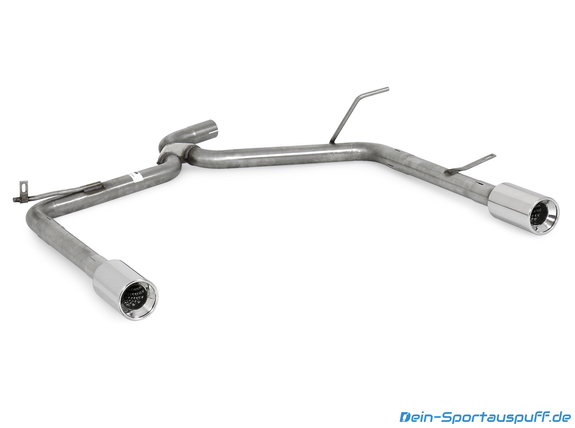 Fox Edelstahl Duplex Endrohrgeweih Kia Pro Ceed ab 2008 1x90mm rund eingerollt gerade mit Absorber: KI160010-071