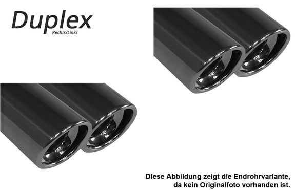 Fox Edelstahl Duplex Sportauspuff Lexus IS 220 Diesel XE2 2x80mm rund eingerollt abgeschrägt mit Absorber: LE011024-150