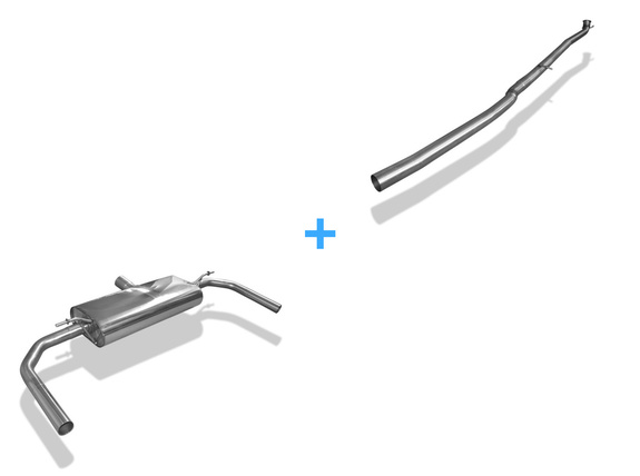 FOX Edelstahl Duplex Racing-Komplettanlage ab Kat. Mercedes CLA 220 4MATIC C117/X117 für AMG Heckschürze: MB210013-001ANLR1