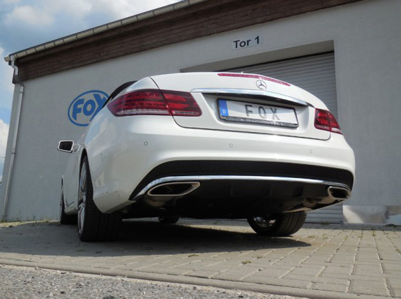 Fox Edelstahl Duplex Racing-Komplettanlage ab Kat Mercedes E-Klasse Cabrio A207 Facelift W212 ab 2013 4-Zylinder