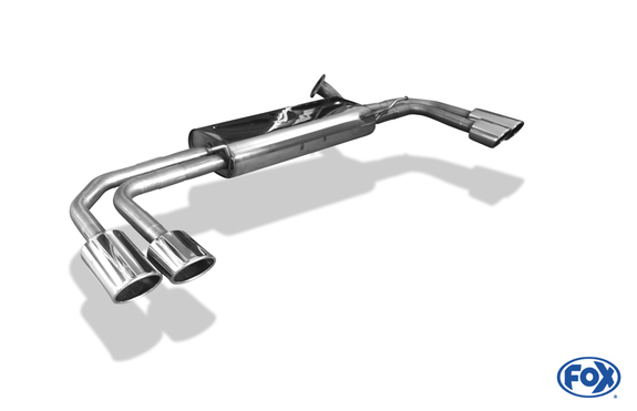 FOX Edelstahl Duplex Sportauspuff Mercedes V-Klasse W447 V220d je 2x115x85mm oval eingerollt abgeschrägt: MB082006-348