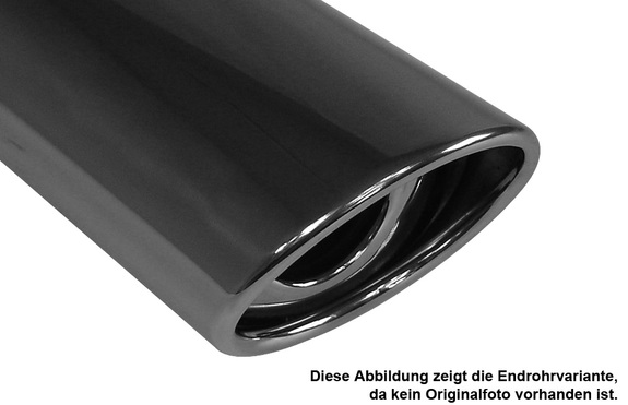 Fox Edelstahl Sportauspuff Nissan Almera N15 Fließheck Bj.95-00 115x85mm oval eingerollt abgeschrägt mit Absorber: NI030001-367