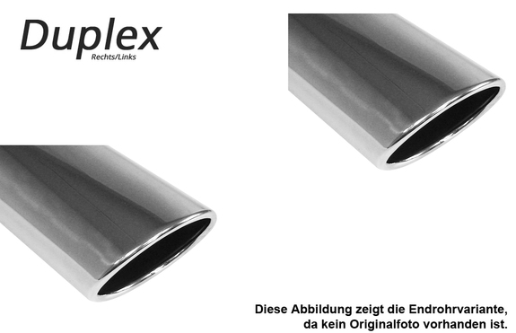 Fox Edelstahl Duplex Sportauspuff Nissan Juke F15 ALL-MODE 4x4 je 129x106mm oval eingerollt abgeschrägt: NI220013-349