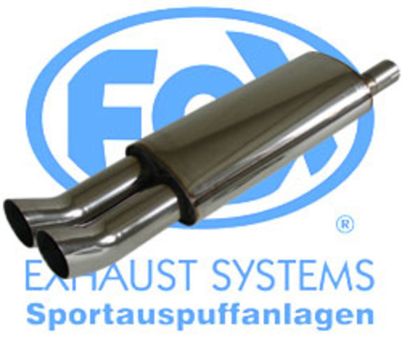 Fox Edelstahl Sportauspuff Opel Astra F inkl. GSi CC Fließheck 1-Punkt-Aufhängung 2x76mm DTM rund scharf gerade: OP040052-166 Fox Edelstahl Sportauspuff Opel Astra F inkl. GSi CC Fließheck 1-Punkt-Aufhängung 2x76mm DTM rund scharf gerade: OP040052-166