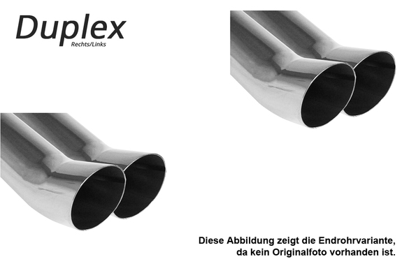 Fox Edelstahl Duplex Racing-Komplettanlage ab Kat Ø60mm-System Opel Astra G CC Fließheck je 2x76mm DTM rund scharf: OP041054-166ANLR