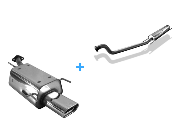 Fox Edelstahl Sportauspuff-Komplettanlage ab Kat Opel Astra G Stufenheck 135x80mm flachoval eingerollt abgeschrägt mit Absorber: OP041022-593ANL