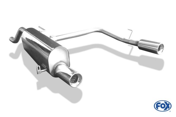 FOX Edelstahl Duplex Sportauspuff Opel Corsa E je 90mm rund eingerollt mit Absorber: OP034013-071