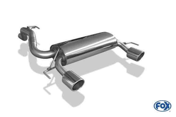 FOX Edelstahl Duplex Sportauspuff Opel Corsa E OPC je 100mm rund eingerollt abgeschrägt: OP034023-133