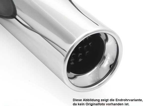 Fox Edelstahl Sportauspuff-Komplettanlage ab Kat Opel Kadett E CC 1x90mm rund eingerollt gerade mit Absorber: OP013011-071ANL