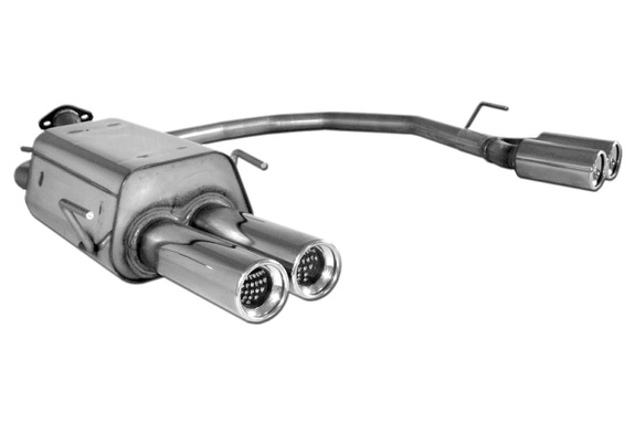 Fox Edelstahl Duplex Racing-Komplettanlage ab Kat Opel Zafira A je 2x80mm rund eingerollt gerade mit Absorber: OP120014-070ANLR